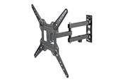 Seinäkiinnitys, AV-kiinnikkeet & AV-kalusteet - Deltaco Office ARM-0255 mounting kit - full-motion - for LCD display - tilt swivel 30 kg - black - Max 30 kg - recommended for 55" - ARM-0255-B