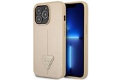 Puhelin - Kannet ja kotelot - GUESS GUHCP14XPSATLE iPhone 14 Pro Max 6.7 "beige / beige hardcase SaffianoTriangle Logo - 3666339065430