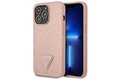 Puhelin - Kannet ja kotelot - GUESS GUHCP14XPSATLP iPhone 14 Pro Max 6.7 "pink / pink hardcase SaffianoTriangle Logo - 3666339065515