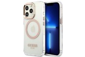 Puhelin - Kannet ja kotelot - GUESS GUHMP13XHTRMD iPhone 13 Pro Max 6.7 "gold / gold hard case Metal Outline Magsafe - 3666339057169