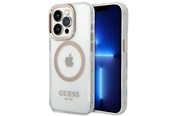 Puhelin - Kannet ja kotelot - GUESS GUHMP14LHTRMD iPhone 14 Pro 6.1 "gold / gold hard case Metal Outline Magsafe - 3666339069728
