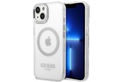 Puhelin - Kannet ja kotelot - GUESS GUHMP14SHTRMS iPhone 14 6.1" silver/silver hard case Metal Outline Magsafe - 3666339069827