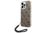 Puhelin - Kannet ja kotelot - GUESS GUOHCP14LH4STW iPhone 14 Pro 6.1 "brown / brown hardcase 4G Print Strap - 3666339093853