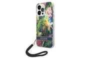 Puhelin - Kannet ja kotelot - GUESS GUOHCP14LHFLSB iPhone 14 Pro 6.1 "blue / blue hardcase Flower Strap - 3666339093976