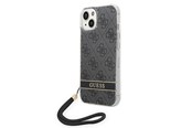 Puhelin - Kannet ja kotelot - GUESS GUOHCP14MH4STK iPhone 14 Plus 6.7 "black / black hardcase 4G Print Strap - 3666339093808