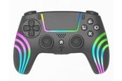 Pelit - lisävarusteet - Deep Explorer Wave - Black - Wireless Controller - Sony PlayStation 4 - PS4MANWIRLEDB