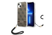 Puhelin - Kannet ja kotelot - GUESS GUOHCP14MH4STW iPhone 14 Plus 6.7 "brown / brown hardcase 4G Print Strap - 3666339093846