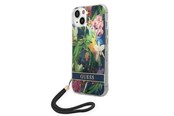 Puhelin - Kannet ja kotelot - GUESS GUOHCP14SHFLSB iPhone 14 6.1 "blue / blue hardcase Flower Strap - 3666339093952