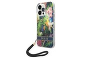 Puhelin - Kannet ja kotelot - GUESS GUOHCP14XHFLSB iPhone 14 Pro Max 6.7 "blue / blue hardcase Flower Strap - 3666339093983