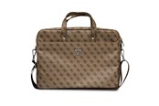 Laukut - GUESS Saffiano 4G Triangle Logo bag for a 16'' laptop - brown - 3666339051105