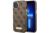 Puhelin - Kannet ja kotelot - GUESS GUHMP14MU4GPRW iPhone 14 Plus 6.7 "brown / brown hard case 4G Logo Plate MagSafe - 3666339069919