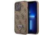 Puhelin - Kannet ja kotelot - GUESS 4G Triangle Logo Cardslot Case for iPhone 13 Pro / 13 - Brown - 3666339048228