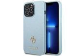 Puhelin - Kannet ja kotelot - GUESS Saffiano 4G Small Metal Logo Case for iPhone 13 Pro / 13 - Blue - 3666339048020