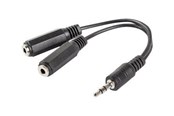 Audiokaapelit - Lanberg headset splitter - 10 cm - AD-0024-BK