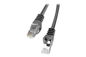 Verkkokaapelit - Lanberg patch cable - 25 cm - black RAL 9004 - Musta - PCF6-10CC-0025-BK