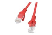 Verkkokaapelit - Lanberg patch cable - 25 cm - red RAL 3017 - Punainen - PCU6-10CC-0025-R