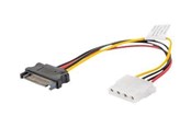 Sisäiset virtakaapelit - Lanberg - power adapter - 4 PIN internal power to SATA power - 15 cm - CA-SAHD-10CU-0015