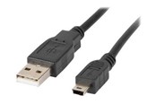 USB kaapelit - Lanberg - USB cable - USB to mini-USB Type B - 1.8 m - CA-USBK-11CC-0018-BK