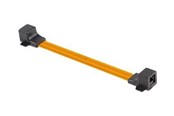 Verkkokaapelit - Lanberg network coupler - 17 cm - black orange - Musta - ADS-RJ45-RJ45-245