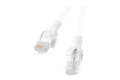 Verkkokaapelit - Lanberg patch cable - 25 cm - white RAL 9010 - Valkoinen - PCU6-10CC-0025-W