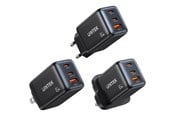 Puhelin - Adapterit & Laturit - Unitek Zeno power adapter - 2 x USB-C USB - 65 watt - P1130ABK01-EU