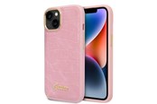 Puhelin - Kannet ja kotelot - GUESS Croco Collection case for iPhone 14 - pink - 3666339082925