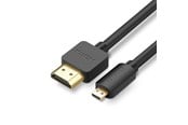 Näyttökaapeli - UGREEN HD127 Micro HDMI to HDMI 2.0 cable (4K 60Hz) - 1m - Black - 30148