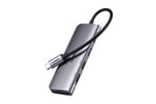 Telakointiasemat - UGREEN CM195 6in1 USB-C HUB - HDMI / 2x USB-A 3.0 / USB-C PD / SD / TF reader - Gray - 15214