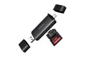 Muistikortinlukijat - adapterit ja kortinlukijat - UGREEN 2in1 USB-C / USB-A SD 4.0 UHS-II Card Reader - Black - 65024