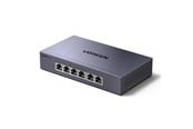 Kytkimet - UGREEN 6-Port 1Gb/s PoE Ethernet Switch (4x PoE+ 2x uplink) - Gray - 35371