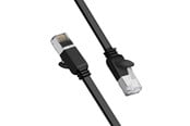 Verkkokaapelit - UGREEN Flat network cable - 2m - Black - Musta - 2m - 50185
