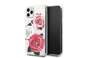 Puhelin - Kannet ja kotelot - GUESS GUHCN58ROSTRT iPhone 11 Pro transparent hardcase Flower Desire Pink & White Rose - 3700740474204