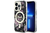 Puhelin - Kannet ja kotelot - GUESS GUHMP14LHCFWSK iPhone 14 Pro 6.1" black/black hardcase Flower MagSafe - 3666339115531