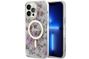 Puhelin - Kannet ja kotelot - GUESS GUHMP14LHCFWST iPhone 14 Pro 6.1" transparent hardcase Flower MagSafe - 3666339115654