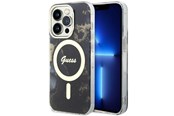 Puhelin - Kannet ja kotelot - GUESS GUHMP14XHTMRSK iPhone 14 Pro Max 6.7" black/black hardcase Golden Marble MagSafe - 3666339115784