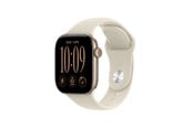 Älykellot, Urheilukellot & Aktiivisuusrannekkeet - Apple Watch Series 12 GPS + Cellular 42mm Light Gold Aluminium Case with Sand Sport Band - M/L - MJG34QN/A