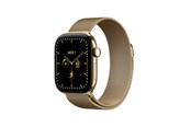 Älykellot, Urheilukellot & Aktiivisuusrannekkeet - Apple Watch Series 12 GPS + Cellular 42mm Radiant Gold Titanium Case with Radiant Gold Milanese Loop - MJGL4QN/A