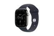 Älykellot, Urheilukellot & Aktiivisuusrannekkeet - Apple Watch Series 12 GPS + Cellular 46mm Natural Titanium Case with Navy Blue Sport Band - S/M - MJGM4QN/A