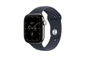 Älykellot, Urheilukellot & Aktiivisuusrannekkeet - Apple Watch Series 12 GPS + Cellular 46mm Natural Titanium Case with Navy Blue Sport Band - M/L - MJGN4QN/A