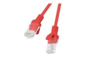 Verkkokaapelit - Lanberg patch cable - 25 cm - red RAL 3017 - Punainen - PCU5-10CC-0025-R