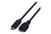 USB kaapelit - Roline - USB-C cable - Micro-USB Type B to USB-C - 1 m - 11.02.9006