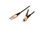 USB kaapelit - Roline Gold Lightning cable - Lightning / USB - 1 m - 11.02.8923