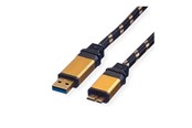 USB kaapelit - Roline - USB cable - Micro-USB Type B to USB Type A - 80 cm - 11.02.8878