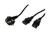 Sisäiset virtakaapelit - Roline - power cable - power CEE 7/7 to power IEC 60320 C13 - 2 m - 19.08.1022