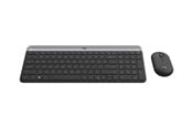 Näppäimistöt - Logitech Slim Wireless Combo MK470 - Näppäimistö ja Hiirisetti - Espanjalainen - Harmaa - 920-009198