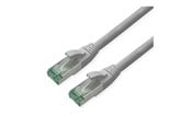 Verkkokaapelit - Roline Recycled Material patch cable - 10 m - grey RAL 7035 - Harmaa - 21.45.3207