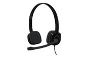 Kuulokkeet - Logitech H151 Stereo Headset with Noise-Cancelling Mic - headset - 981-000587