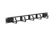 Räkit - Rack - Lanview by Logon - rack cable organiser - with cable entry holes - 1U - RAO110BL