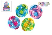 Pienet lahjat lapsille - Trend Toys Spin Ball glitter transparant 4ass 6.5cm CDU - 201118