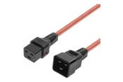 Sisäiset virtakaapelit - MicroConnect - power cable - IEC 60320 C19 to IEC 60320 C20 - 1 m - MC-C19C20LOCK-1M-R